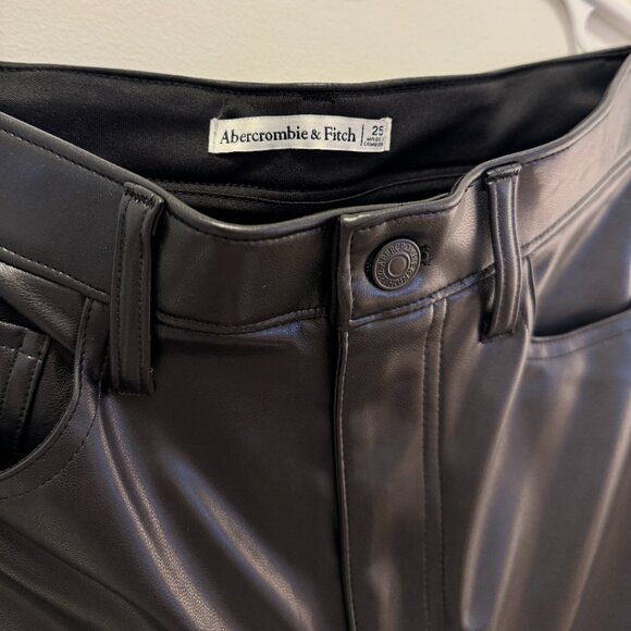 Abercrombie Vegan Leather Midi Skirt - Picture 5 of 7